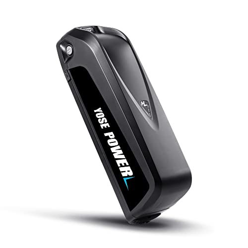 Version 1.0.0 Yose Power Ebike Battery 36V 13Ah 17.4Ah/48V 13Ah 20Ah/52V 13Ah 15Ah Down Tube Battery for 200-1500W Motor, Electric Bicycle Lithium-Ion Battery, Safe Lock, Led Indicator Light, with Base and Charger - Image 1