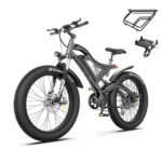 aostirmotor 750W Electric Bike for Adults 26"×4" Fat Tire Electric Bike 48V 15AH Adult Electric Bicycles, Full Suspension 28MPH E Bike for Adults, Shimano 7 Speed Electric Mountain Bike