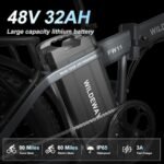 Electric Bike with 32Ah Battery 750W 28MPH Motor, 20 inch Fat Tire Folding Electric Bike, Urban City Commuter Ebikes for Adults Men Women, Electric Bicycle 7 Speed Gear - Image 2