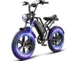 1500W Moped Style Electric Bike | Adult eBikes - 48V 18Ah Removable Battery | 60+ Mile Range | 32MPH Top Speed - All Terrain Fat Tire Electric Bike for Mountains, Snow, Sand, Road