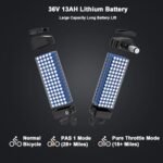 aostirmotor 500W 25MPH Folding Electric Bike 20 x 4 inch Fat Tire E Bikes for Adults Electric Foldable Ebike,Electric Mountain Bike Snow Beach Bicycle with Shimano 7 Speed - Image 4