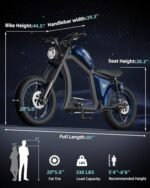 BG-X Electric Bike for Adults 1500W Brushless Motor with 48V/31.5Ah Battery, 34+ MPH Up to 40 Miles Range 20" *5" Fat TireFront/Rear Turn Signal, Dual Suspension - Image 5