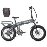 S1 Electric Bike Foldable for Adults, 750W Ebike, 48V 15Ah Samsung Removable Battery, 20" x 4.0 Fat Tire Electric Bicycle, Shimano 7-Speed and Dual Shock Absorber for Adults