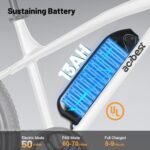 Race Electric Bike for Adults Ebike,Peak 750W Brushless Motor,Removable Battery,Commuting Electric Mountain Bike,Up to 22MPH 7-Speed Electric Bicycle with Fork Suspension - Image 4