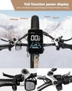 2000W Dual Motors Ebike 48V 20Ah Removable Battery 35MPH Electric Bicycle 26"*4.0 Fat Tire Shim 21-Speed Hydraulic Disc Brake80 Miles Max Range Electric Bike Lockbale Suspension - Image 6