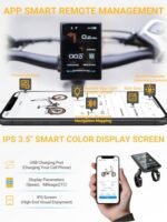 Folding Electric Bike for Adults 1200W Peak Motor, 48V 29AH Battery 100 Miles Range, 28MPH 20" Fat Tire Ebikes for Adults with APP, Full Suspension, Hydraulic Brake, UL 2849 Certified - Image 4