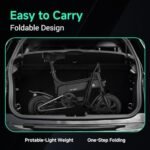 TST Folding Electric Bike, Electric Bicycle 450W Peak Motor, Ebike 16MPH,Up to 15 Miles, 12" Pneumatic Tires for Better Driving Experience, Adjustable Seat and Dual Fenders - Image 4