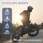 V50 Electric Bike for Adults,2000W Brushless Motor Up to 35MPH 70 Miles,20 in Fat Tire Ebike,48V 20 AH Removable Battery,7 Speed Gear Hydraulic Full Suspension Electric Motorcycle Bike - Image 6