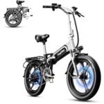 Auloor X6 Folding Electric Bike for Adults - 500W(Peak 750W) Motor, 48V 10.4Ah Battery, 21Mph Ebike, 20"x2.4" Fat Tires, Shock Absorber, Lightweight - Ideal for Commuting, Unisex E-Bike