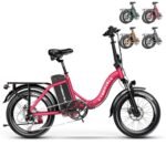 MARS700 Peak 1000W Motor Folding Electric Bike for Adults, 48V 20.8 AH Super Battery Up to 30MPH and 100 Miles, 7-Speed 20" Fat Tire All Terrain Ebike