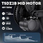 for Tongsheng TSDZ2B Mid Motor : 2024 New 48V 500W Mid Drive Kit - Optional Display, 42T Chainring, Torque Sensor, Mid Mount Electric Bike Conversion Kit for 68-73mm Bottom Bracket - Image 2