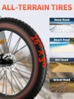 Electric Bike for Adults 1200W Peak Motor,28mph Max Speed,48V 720Wh Removable Battery Ebike and up to 60Miles,26" Commuting Electric Mountain Bike with 7-Speed and Front Suspension - Image 6