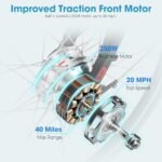 HILAND Electric Bike for Adults, Women's and Men's 700C 250W EBike with Throttle, 36V 7.8Ah Removable Battery, 20 MPH Commuter Cruiser Electric Bicycle, 7-Speed, Step Through - Image 2