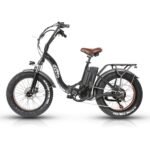 NAKTO 20" Electric Bike for Adults, Fat Tire E-Bike with 500W Powerful Rear Hub Motor and Disc Brakes, Folding Electric Bicycle with Charger Lock