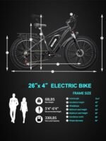 JOYWAY Electric Bike for Adults, 1500W Peak Power Electric Mountain Bike 4" Fat Tire 32MPH 48V 20.8Ah Removable Battery Ebike 26"x4.0" Fat Tire ebikes for Adults, Electric Fat Tire Bike (48V 20.8AH) - Image 6