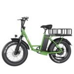 Freego Electric Dirt Bike for Adults, Electric Motorcycle for Adults, 20" x 4 Fat Tire Electric Bicycle, 48V/15AH/25AH Removable Battery, 30Mile/62Mile/28MPH, with Front and Rear Cargo Rack, 2 Seater - Image 3