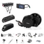 BAFANG 1000W Mid Drive Kit with Battery(Optional) BBSHD BBS03 Ebike Conversion Kit with Display,48V/52V 8Fun Electric Bike Conversion Kit for Moutain Road Bike(500C,Shark Battery 52V20AH)