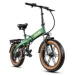 Folding Electric Bike for Adults, 30MPH Max Speed Foldable Ebike with 48V 12.8Ah Hidden Removable Battery, 20" Fat Tire 750W Motor, 60+Miles Aluminium Alloy Frame Mountain Bicycle for Commute Beach