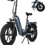 E-Flow, 750W Folding Electric Bike Adults, Up to 90Miles Motor Ebike, 48V 20Ah BAFANG Battery, 20’’x4.0 Fat Tire 28MPH Step-Thru Bicycle for City Commuter, Snow, Beach, Mountain etc