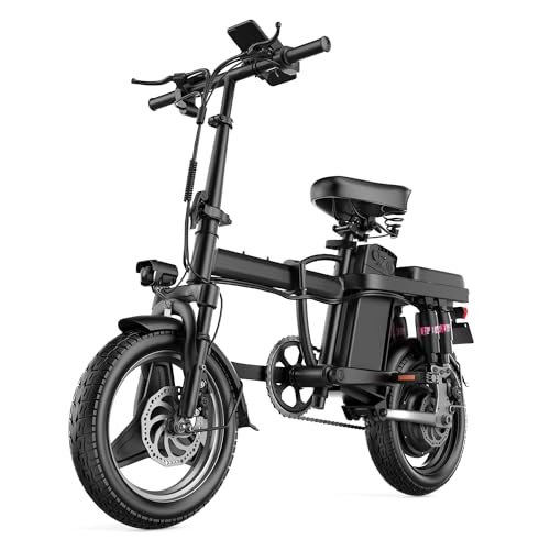 Version 1.0.0 14" Electric Bike,500W Folding Electric Bicycle Up to 25MPH 30Miles City Commuter Ebike with 48V/13A Large Capacity Removable Battery and Multi-Function Display - Image 1