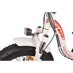 DJ Folding Bike Step Thru 750W 48V 13Ah Power Electric Bicycle, Pearl White, LED Bike Light, Suspension Fork and Shimano Gear - Image 4