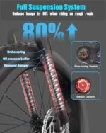 Electric Bike for Adults 1000W 30MPH Ebike - 48V 20AH Electric Bicycle Dirt Mountain Bike Motor, Long Range e-Bike (Rx80 1000w 48v 20ah Gray) - Image 4