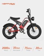 2000W Electric Bike for Adults, 48V 25Ah Removable Battery, Up to 35MPH and 75+ Miles Range, 7-Speed Transmission, 20" Fat Tires Ebike, 3-Pedal-Assist Levels - Image 2