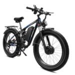 2000W Electirc Bike for Adults Dual Motor Mountain Bike Full Suspension 35MPH 48V 23AH Battery,90 Miles Ebike,Beach Mountain Snow Adult Electric Bicycles E-Bike UL Certified