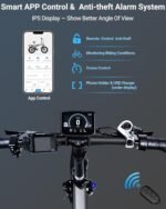 Electric Bike for Adults 1200W Peak BAFABG Motor 30MPH 48V 15AH Battery 60Miles Range Folding Ebikes for Adults Electric Bicycle 20 Inch Fat Tire E Bike Snow Bike UL 2849 Certified Ebike - Image 5