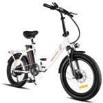 SENADA Electric Bike for Adults, 20 x 3.0 Fat Tire Folding Electric Bicycle, 750W Peak Foldable Ebike 25MPH 65Miles Range, Dual Suspension & 7-Speed with Rear Seat Cushion
