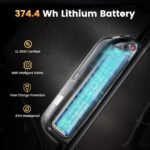 CycRun Electric Bike for Adults 750W Motor with 374.4WH Battery, 20MPH 55Miles Moped Style Ebike for Adults, 20" Fat Tire Commuting Off Road Mountain Ebike with Hydraulic Suspension, UL2849 - Image 4