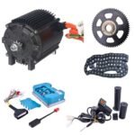 Kunray 72V 5000W Electric Brushless DC Motor Kit Temperature Sensing Motor Electric Go Kart Motor 6900RPM High Speed Motor 100A 18 Mosfet Controller for Razor Dirt Bike, Electric Motorcycles(72V5000W)