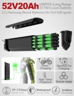 Cyrusher Ranger 26Inch Electric Bike, 52V 20Ah 1040Wh 56Miles EBike, Air Suspension, Hydraulic Disc Brakes, 4Inch Fat Tires - Image 4