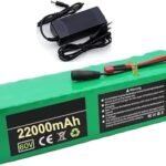 52v 22Ah Lithium Ion Battery Pack,52v Lithium Ion Battery,Built-in 30A BMS,with T Plug and Capacity Indicator,for 250-1200w Electric Bicycle Scooter