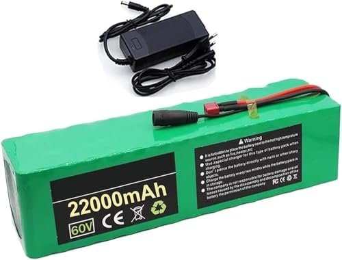 Version 1.0.0 52v 22Ah Lithium Ion Battery Pack,52v Lithium Ion Battery,Built-in 30A BMS,with T Plug and Capacity Indicator,for 250-1200w Electric Bicycle Scooter - Image 1