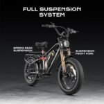 Terra II Peak 2000W Dual Motor Electric Bike for Adults, 7-Speed 33MPH 48V 20Ah E Bike, 20 * 4.0 Puncture Proof Fat Tires Hydraulic Brake Full Suspension Electric Bike, with UBS Wharging Port - Image 4