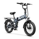 F3 Electric Bike for Adults with 1500W Motor Peak,48V 624Wh Removable Battery Max 74 Miles 28MPH,20" x 3.0 Fat Tire Folding Electric Bike with 7-Speed and Full Suspension.