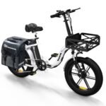 EVERCROSS EK6 Electric Bike 20" x 4.0 Fat Tire Foldable E Bike with 48V 15Ah Removable Battery, 750W Mountain Adult Electric Bicycle with 7 Gears, 55-100KM Long Mileage