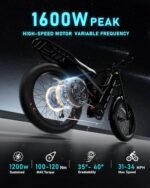 Romeo Ⅱ[2024 New]/Romeo Pro Peak 2500W Dual Motor/1600W 60Ah Adult Electric Bikes, 20*5/26*4 Fat Tire Electric Mountain Bike 40/34 Mph120+Miles Long Range Electric Bicycles, Four Piston Brake,UL2849 - Image 4