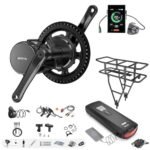 BAFANG 750W Mid Drive Kit with Battery(Optional),Upgraded BBS02B Electric Bike Conversion Kit with Optional Digital Display&44T Chainring for 68-73mm BB Size Commuter Bike,MTB,Tricycle