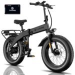 Electric Bike for Adults 1200/1400W Peak, 28/30MPH 60 Miles, 720WH Battery 20'' x 4.0 Fat Tire Folding Ebikes for Adults, with APP/Anti-Theft Alarm/NFC/BAFANG Motor/Hydraulic Brakes & UL 2849