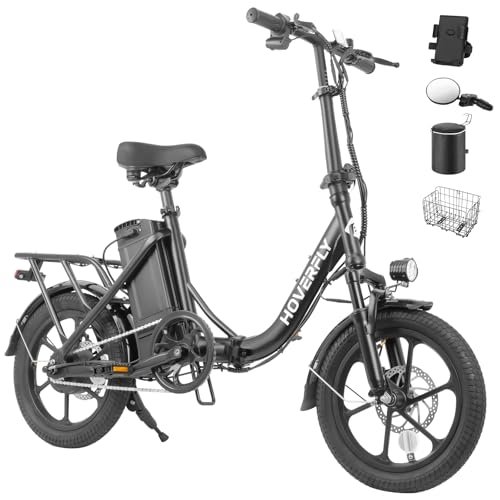 Version 1.0.0 HOVERFLY H3 16" Electric Bike, Max 25Miles Range(Pedal-Assist) & Speed 15.5 Mph Power by 350W Motor, Folding E-Bike with Removable Battery, Front Suspension and Commuter Electric Bicycle Adults - Image 1
