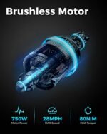 XL 750W Folding Electric Bike,Mobile Phone App Control Ebike, 8-Speeds Ebike for Adults 48V 15AH Removable Hidden Battery City Ebike 20" 4.0 Fat Tire Commuting Ebike - Image 3