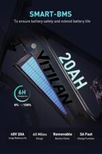 T7 Electric Bike for Adults Fat Tire Ebike 750W BAFANG Motor 20AH Removable Sam-Sung Battery 26 Inch Mountain 28MPH Electric Bicycle Full Suspension Shimano 8 Speed - Image 3