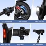 TST Electric Bike for Adults, 12" Folding Electric Bicycle, Max Speed 16MPH Mini Bike, 450W Peak Motor, Max 15 Miles Range, Ebike with Disc Brakes, Pedal-Assist, UL2849 Certification - Image 6