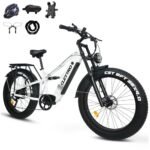 Adult Electric Bike,1500W/750W, 52V 21/19Ah 37/32MPH 30-60Miles, 26-inch Fat Tire Electric Bike Full Suspension Electric Mountain Bike with Dual Disc Brakes