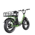 Freego Electric Dirt Bike for Adults, Electric Motorcycle for Adults, 20" x 4 Fat Tire Electric Bicycle, 48V/15AH/25AH Removable Battery, 30Mile/62Mile/28MPH, with Front and Rear Cargo Rack, 2 Seater - Image 4