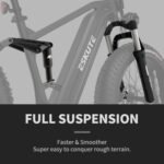 ESKUTE Spark Y Electric Mountain Bike, 1500W Peak Bafang Motor with Max Speed 28Mph, Up to 70Miles Range, 26"x4.8" Fat Tires Ebike with Full Suspension - Image 4