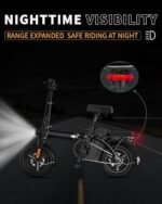 Electric Bike for Adults, Ebike,14" Folding Electric Bike 350W 36V 12Ah Built-in Battery 20MPH,20+Miles,3 Riding Modes, Commuting - Image 5