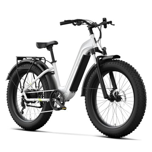 Version 1.0.0 SISIGAD Electric Bike for Adults, Fat Tire Electric Bike,26" All-Terrain Bicycle, Peak 1400W Motor, 50Miles Range and 32MPH Top Speed, 48V 15Ah Removable Battery,7-Speed Ebike - Image 1